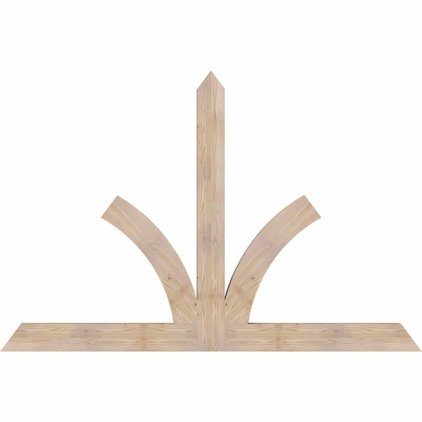 Ekena Millwork Richland Smooth Timber Gable Bracket, Douglas Fir, 84"W x 56"H x 3 1/2"D x 5 1/2"F, 16/12 Pitch GBW084X56X0406RIC00SDF - main